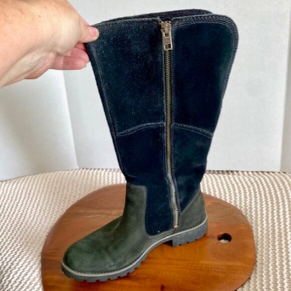 Timberland Earthkeepers Waterproof Tall Black Leather Suede Boots Style 17639 - Picture 6 of 13